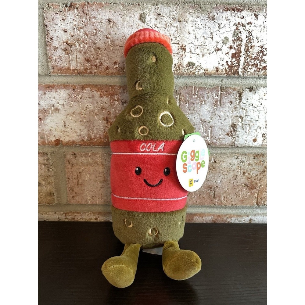 Gigglescape Cola Bottle Plush Stuffed Toy - NWT